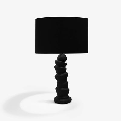 Azalea Papier Mâché Table Lamp, Black 1
