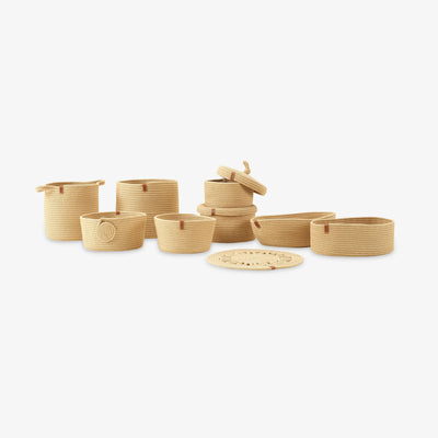 Lori Oval Set of 2 Baskets, Natural, Set 2