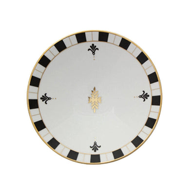 Palms Set of 6 Deep Plates, Black - Gold - White, 20 cm 1