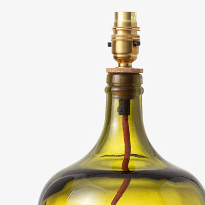 Tinker Glass Lamp, Olive, 36 cm 2