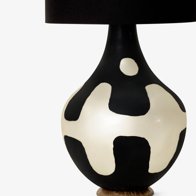 Livia Table Lamp , Silver - Black 2