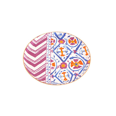 Ikat Set of 6 Side Plates, Multicoloured, 20 cm 2