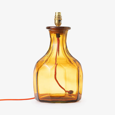 Hoku Glass Table Lamp, Amber, 35 cm Table & Bedside Lamps sazy.com