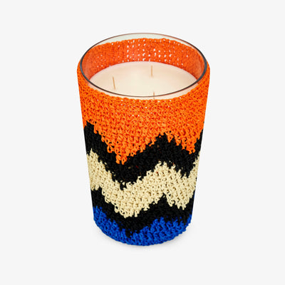 Hook Handmade Candle, Orange - Blue, M 1