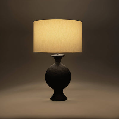 Hadley Papier Mâché Table Lamp, Black 2