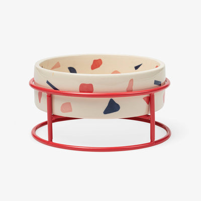 Ceramic Pet Bowl, Pink 1