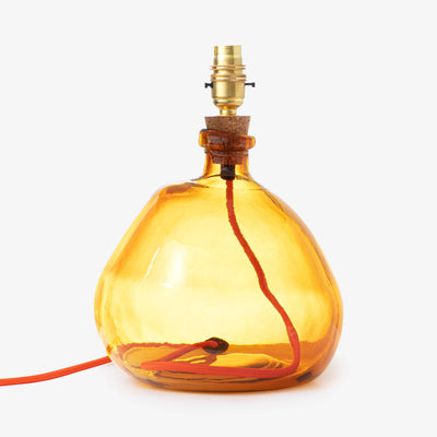 Bobble Glass Lamp, Amber, 29 cm 1