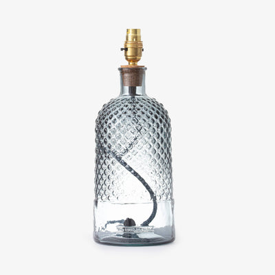 Lyria Glass Lamp, Grey, 34 cm 1