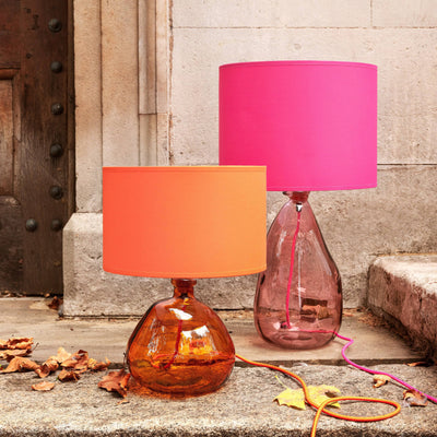 Orion Glass Bubble Table Lamp, Pink, 42 cm 2