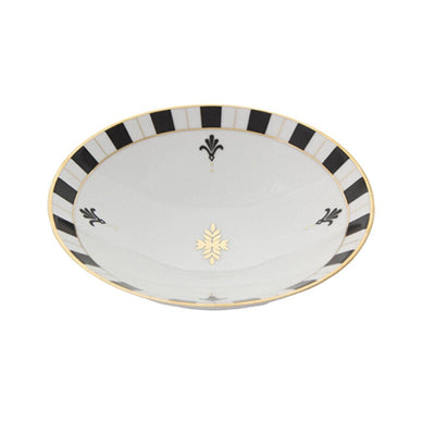 Palms Set of 6 Deep Plates, Black - Gold - White, 20 cm 2