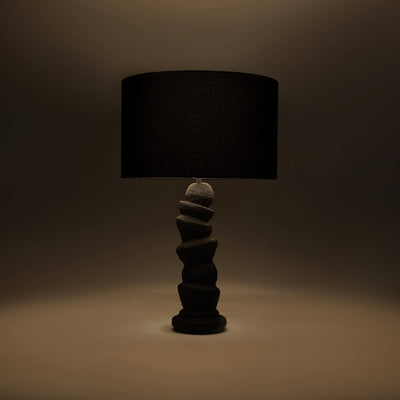 Azalea Papier Mâché Table Lamp, Black 2