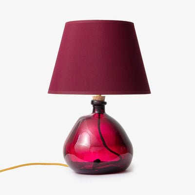 Oorun Glass Bubble Table Lamp, Burgundy, 29 cm 2