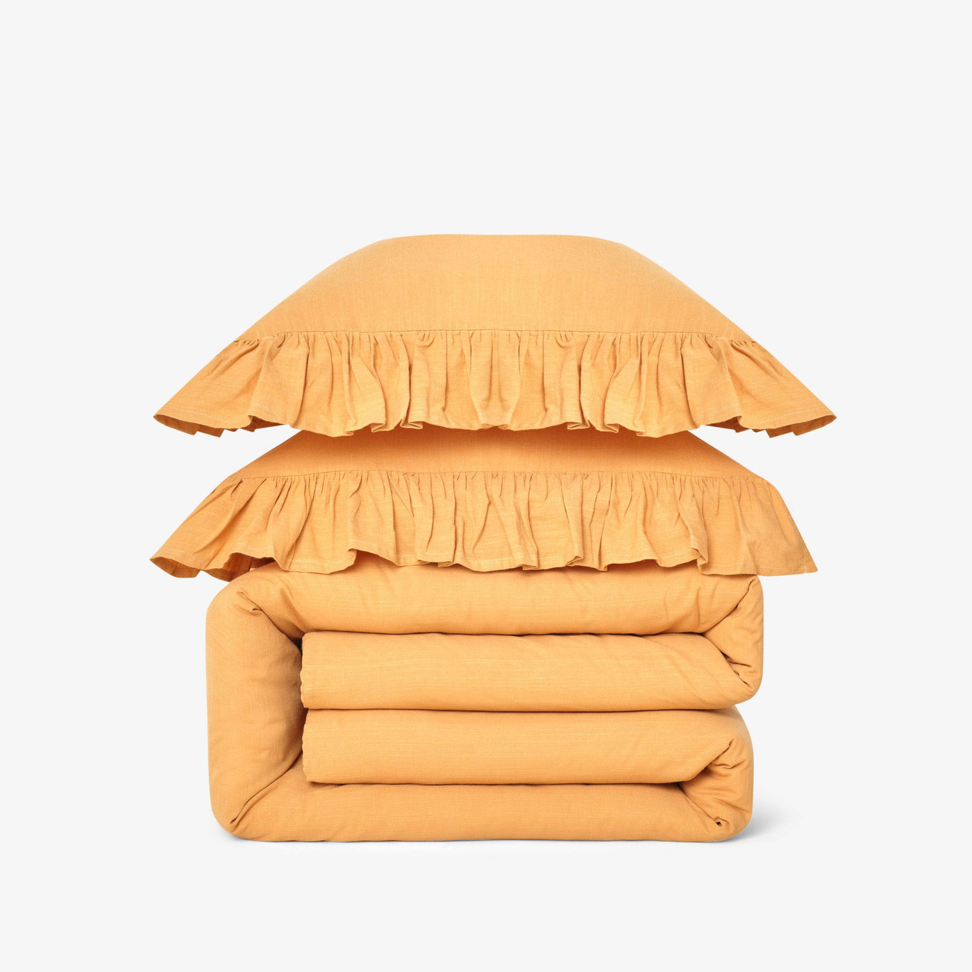 Ruby 100% Turkish Cotton Duvet Cover Set, Mustard, Super King Size Bedding Sets sazy.com
