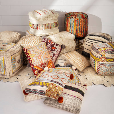 Sidney Pouf, Ivory - Multicoloured 2