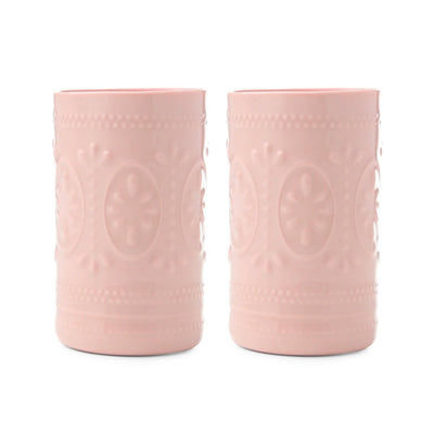 Aurora Set of 2 Handmade Mugs, Pink 1