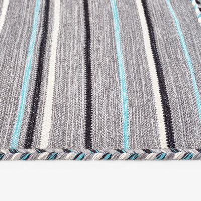 Osvaldo Hand Woven Striped Rug, Grey, 80x150 cm 2