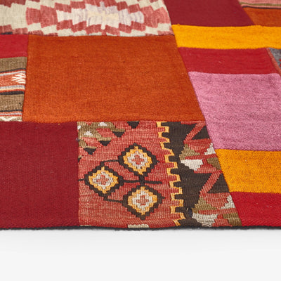 Atticus Vintage Patchwork Area Rug No. 2, Red, 120x180 cm 2