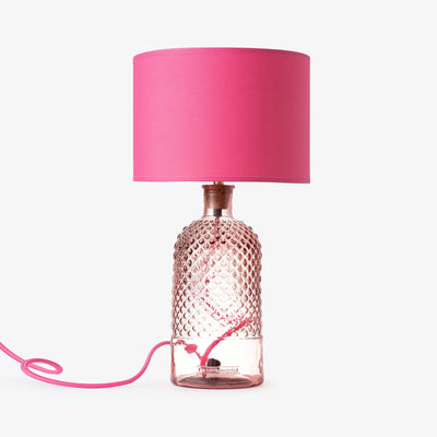 Alnair Diamond cut Glass Table Lamp, Pink, 34 cm 2