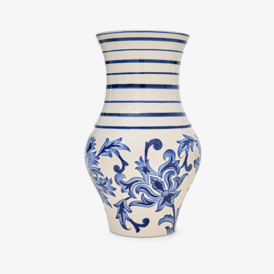 Mazarine Handpainted Vase, Cobalt - White, M 1