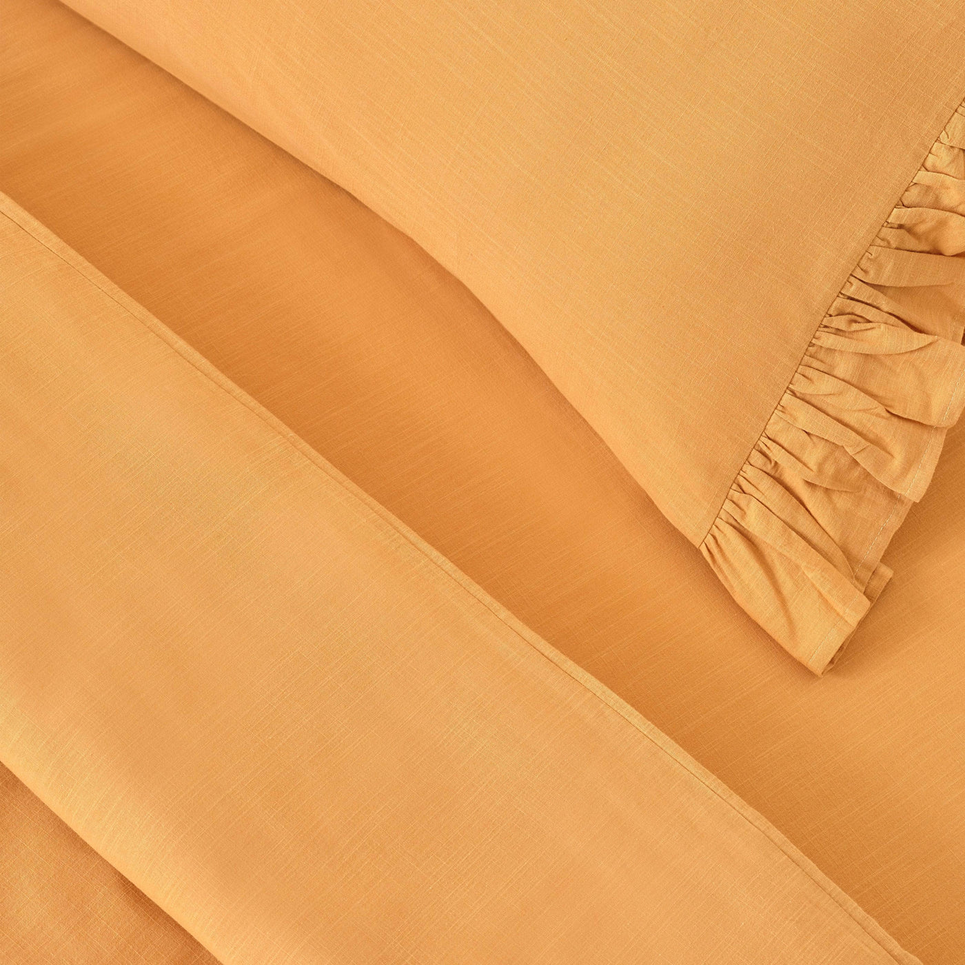 Ruby 100% Turkish Cotton Fitted Sheet, Mustard, Super King Size Bed Sheets sazy.com