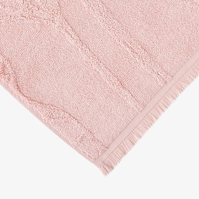 Barbara Jacquard Fringed 100% Turkish Cotton Hand Towel, Pink 2