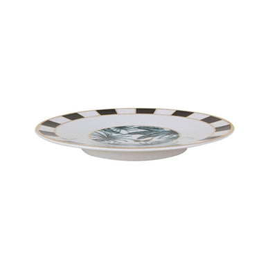 Palms Set of 6 Dessert Plates, Black - Gold - Blue - White, 16 cm 2