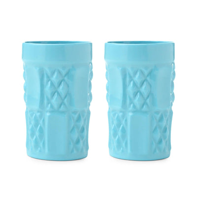 Reva Set of 2 Handmade Mugs, Blue 1
