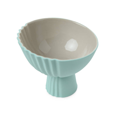 Venus Footed Bowl, Green - Beige 2