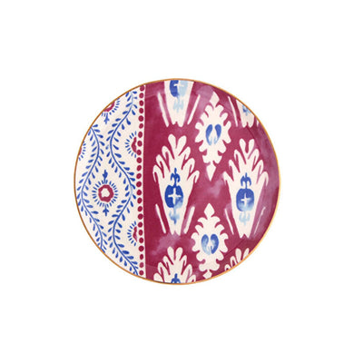 Ikat Set of 6 Side Plates, Multicoloured, 20 cm 1