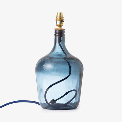 Tinker Glass Lamp, Petrol Blue, 36 cm 1