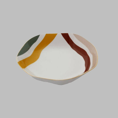 Abstract Set of 6 Deep Plates, 21 cm 2
