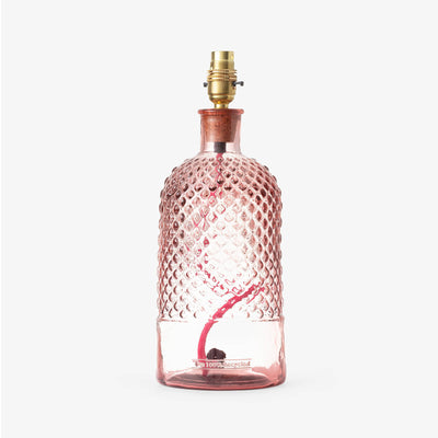 Lyria Glass Lamp, Pink, 34 cm 1
