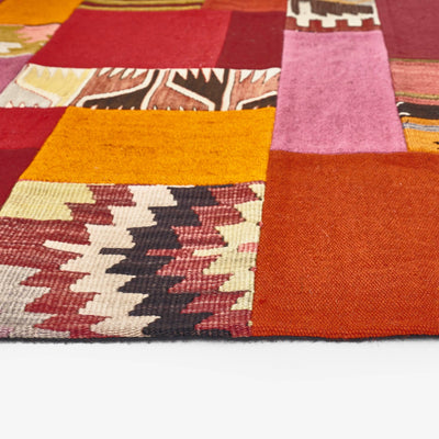 Atticus Vintage Patchwork Area Rug No. 6, Red, 80x150 cm 2