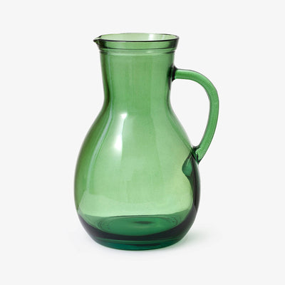 Bulb Glass Jug, Green, 2.3 L 1