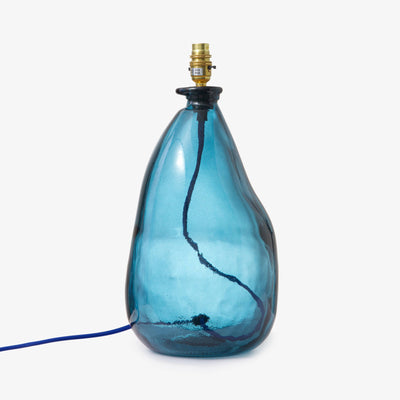 Orion Glass Bubble Table Lamp, Petrol Blue, 42 cm 1