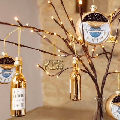 KISS Ornament, Set of 2, Gold 2
