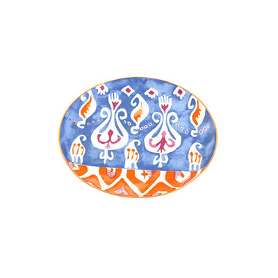 Ikat Set of 6 Side Plates, Multicoloured, 20 cm 2