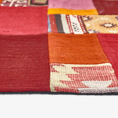 Atticus Vintage Patchwork Area Rug No. 1, Red, 80x150 cm 2