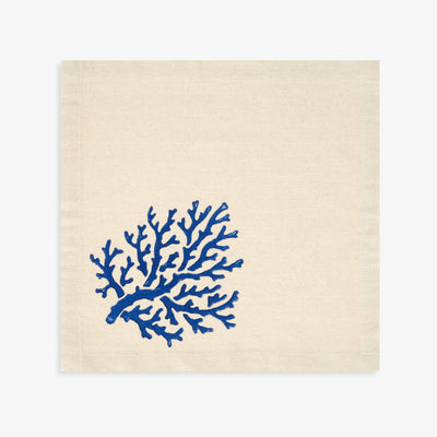 Marley Set of 4 Napkin, Natural - Blue, 40x40 cm 1