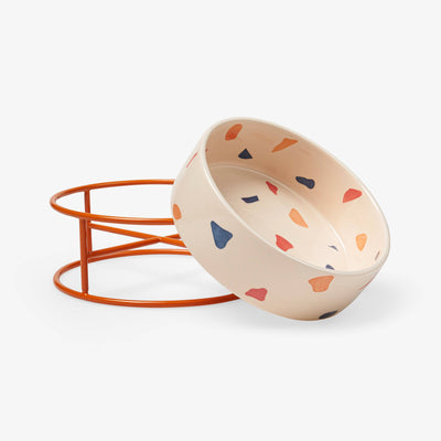 Ceramic Pet Bowl, Orange 2