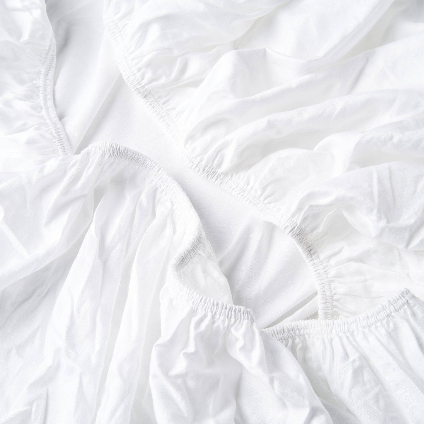 Darcy 100% Turkish Cotton 210 TC Fitted Sheet, White, King Size Bed Sheets sazy.com