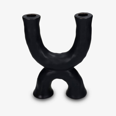 Looper Candle Holder, Black 1