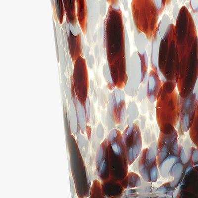 Brillante Hand-blown Vase, White - Brown, M 2