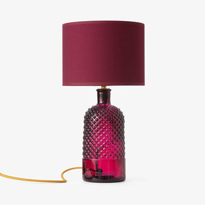 Alnair Diamond cut Glass Table Lamp, Burgundy, 34 cm 2