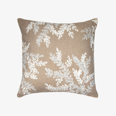 Crewel Stitch Branches On Taupe Felt, Taupe, 35x50 cm 1