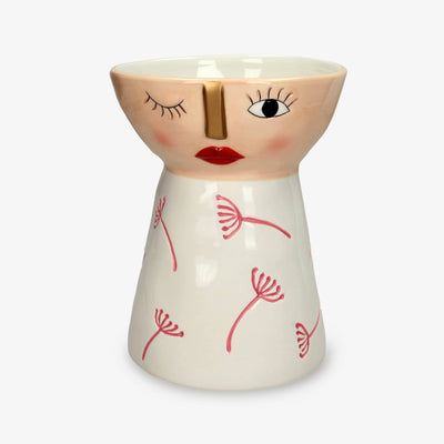 Wink Face Vase, Peach 1