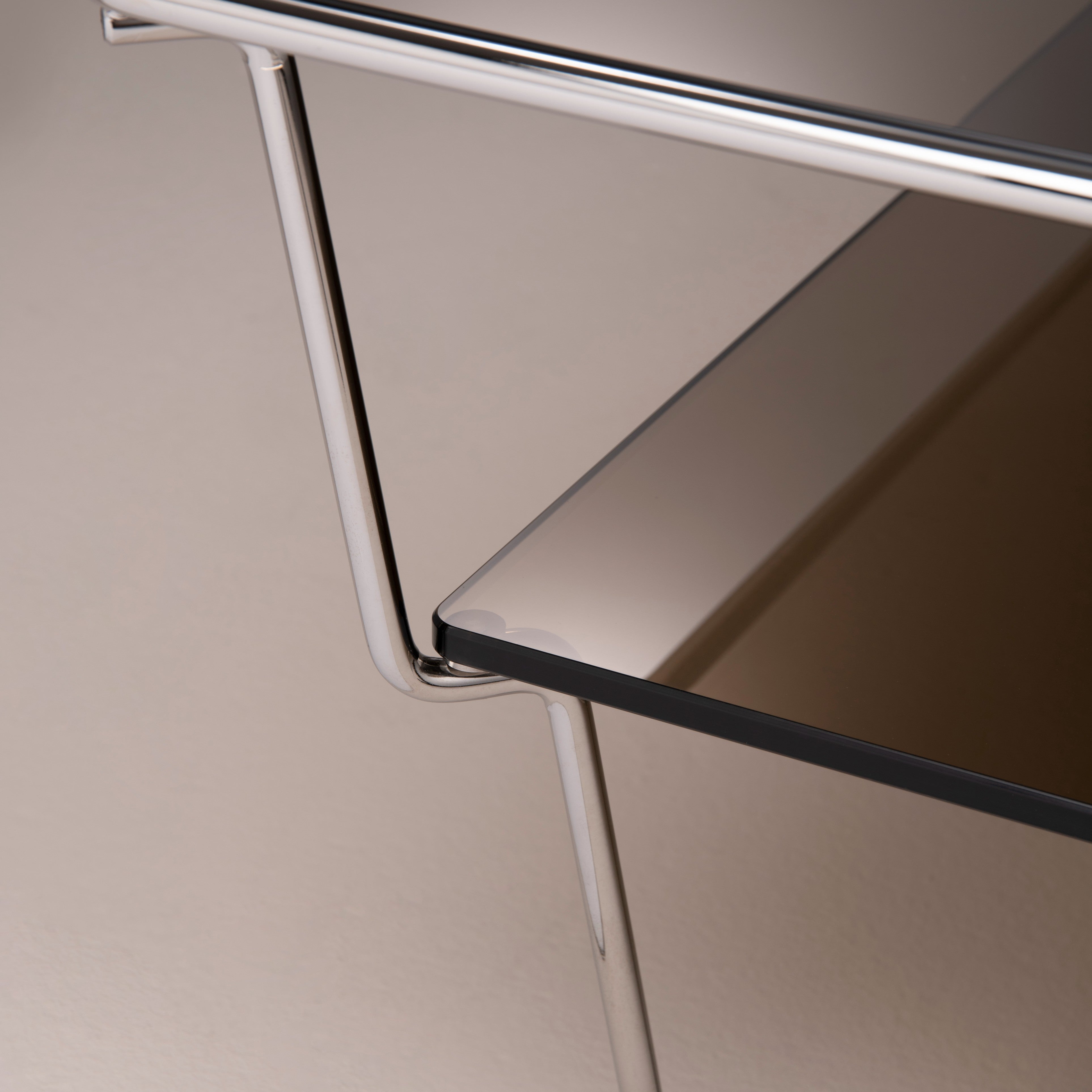 Maya Glass Chrome Coffee Table