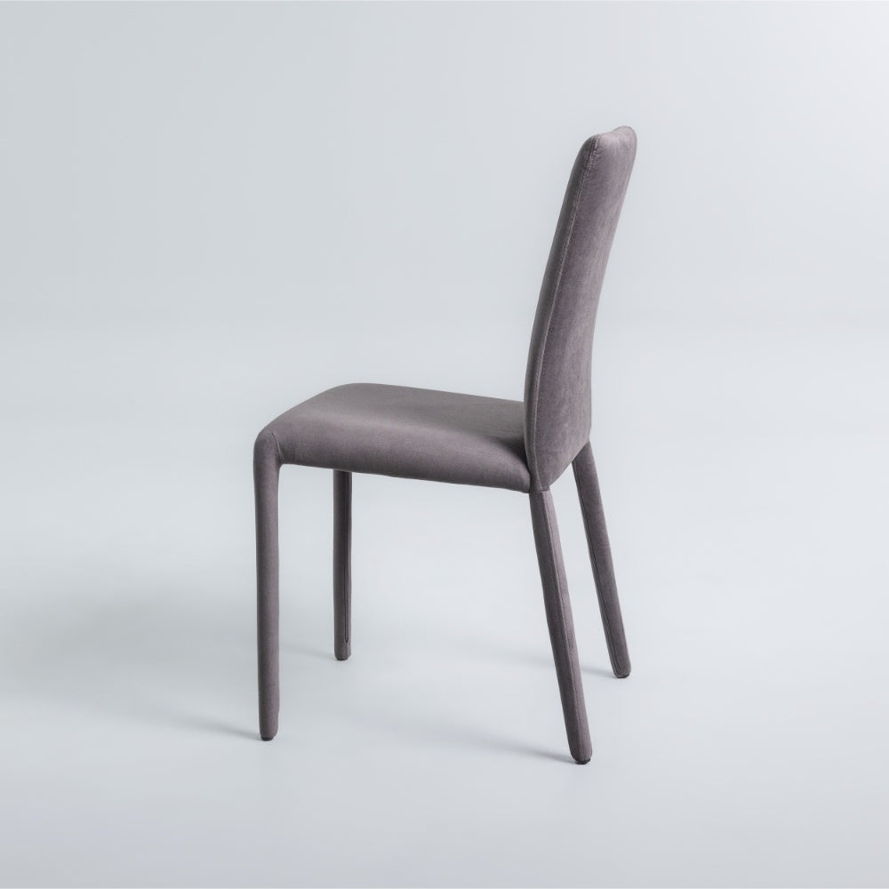 Cooper Dining Chair, Steel Grey Velour