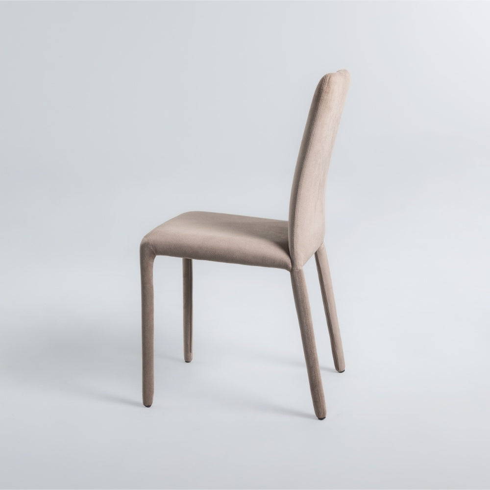 Cooper Dining Chair, Warm Beige Velour