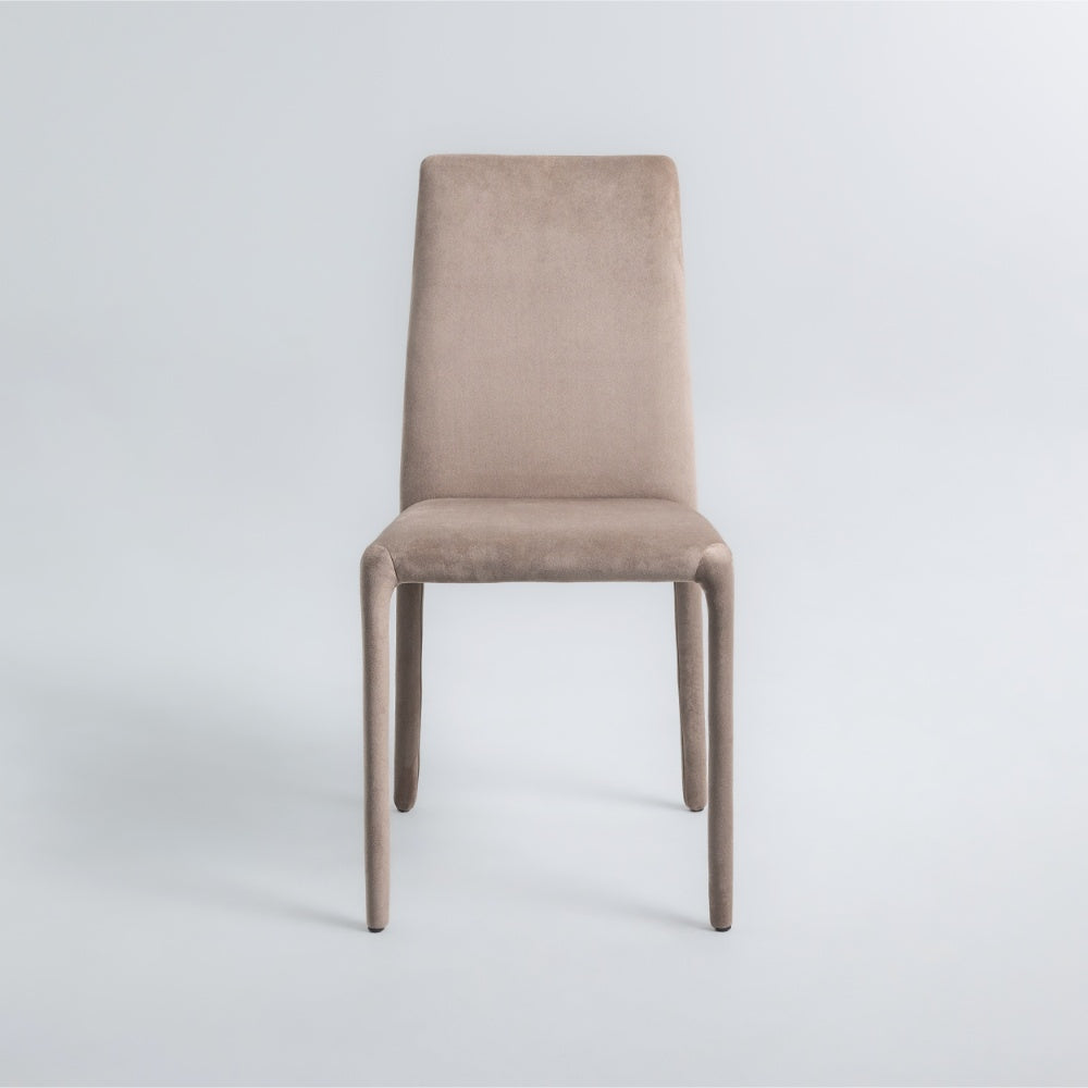 Cooper Dining Chair, Warm Beige Velour